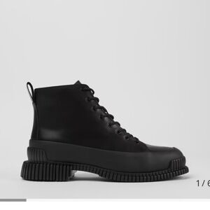 Camper Pix Black Leather Ankle Boots, Size: 9 (40), Color: Grey, Great Condition